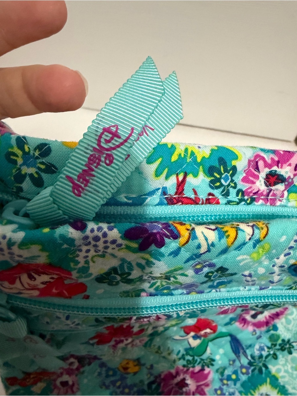 Vera Bradley Disney Parks Ariel Little Mermaid Triple Zip Hipster Crossbody Bag - Picture 4 of 13